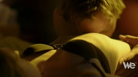 Marin Ireland in The Divide (2014) Underwear Black Bra Couple In Bed 746437