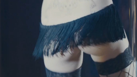 Laurence Leboeuf in Lac Mystère (2013) Thong Black Skirt Black Stockings 733030