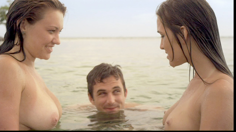 Anna Jackson Nude in 2-Headed Shark Attack. Breasts, brunette, hard nipples. 706588