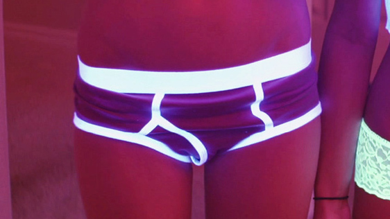 Sexiest Dree Hemingway Scene in Starlet. Underwear, SFW, black light. 724975