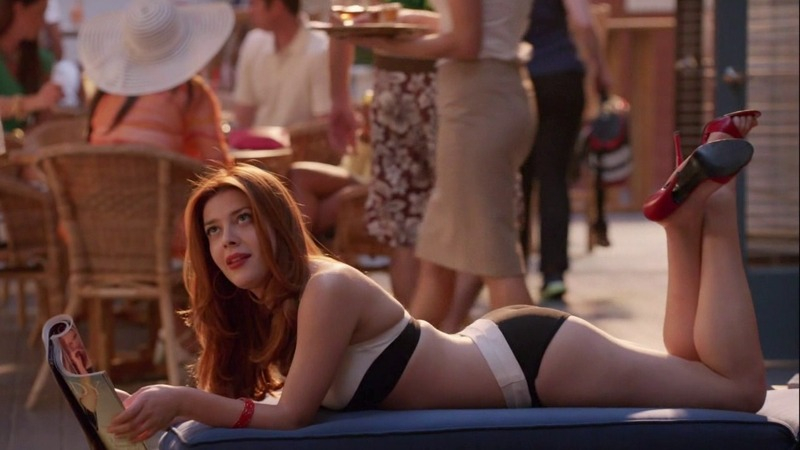 Sexiest Scenes of Louise Ellis from Revenge. Bikini, SFW, black and white bikini. 752717