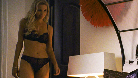 Valarie Kobrovsky in American Reunion (2012) Underwear Bedroom Black Bra 712902