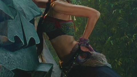Chrissie Chow in Journey to the West: Conquering the Demons (2013) Sexy Leaning On Statue Long Hair 740442