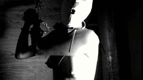 Rodleen Getsic Naked as Bunny. Breasts, BDSM, black and white. 713103