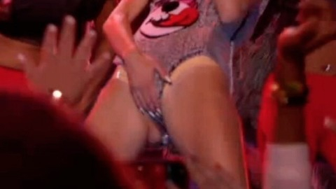 MTV Video Music Awards's Sexiest Scenes with Miley Cyrus. Sexy, hand on bush, short hair. 728382