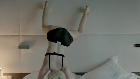 Miley Cyrus in Miley Cyrus: Bangerz Tour (2014) Sexy Underwear Black Bra Black Shorts 742872