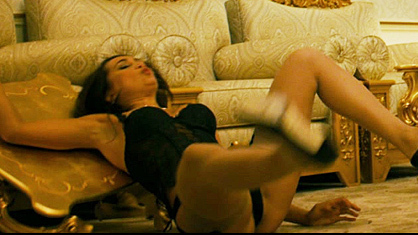 Sexiest Scenes of Virgin Guard from The Dictator. Underwear, SFW, black corset. 714047