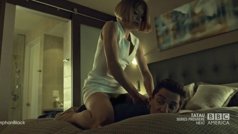 Orphan Black's Sexiest Scenes with Tatiana Maslany. Sexy, Underwear, SFW, back massage. 762198