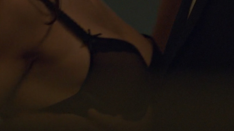 Orphan Black's Sexiest Scenes with Tatiana Maslany. Underwear, black bra, brunette. 787680