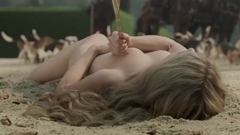 Sexiest La Princesse Scenes. Sexy, blonde, covering breasts. 741388