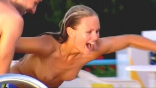 Annie Cooper Nude in Is Harry On The Boat?. Breasts, blonde, mouth open. 777436