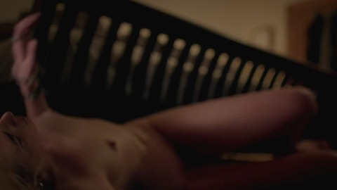 Agyness Deyn Nude as Lily O'Connor. Breasts, Bush, bedroom, lying down. 761834