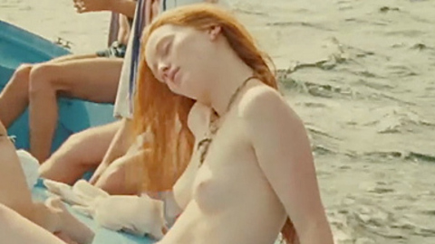 Bobbi Salvör Menuez Naked in Something in the Air. Breasts, boat, brunette. 725335