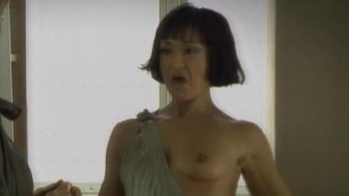 Stine Buer Naked in Melonas. Breasts, brunette, hard nipples. 717349