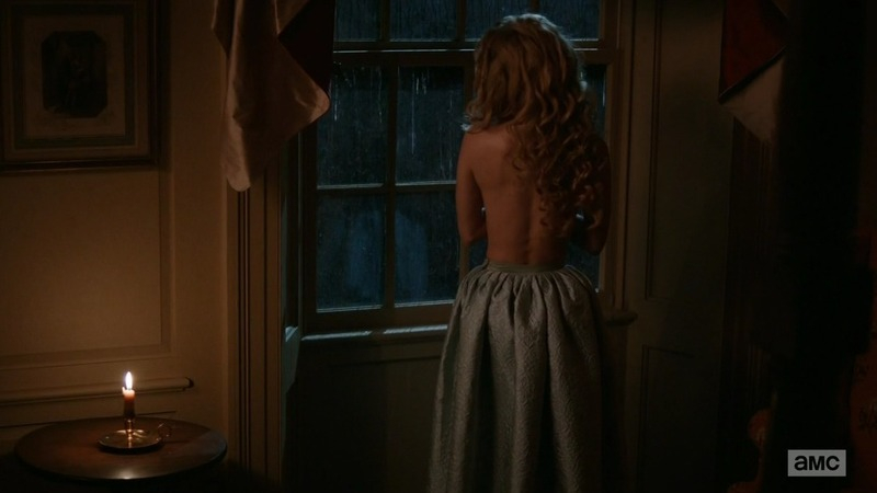 Sexiest Scenes of Peggy Shippen from TURN. Sexy, SFW, back exposed. 763259