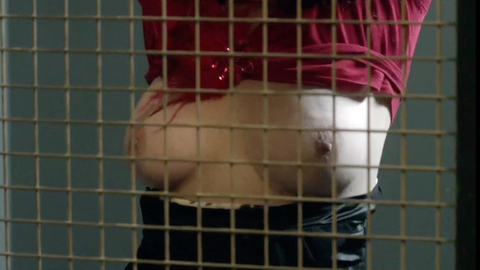 Nudes of Francine from Chambre 327. Breasts, behind fence, nude. 719112