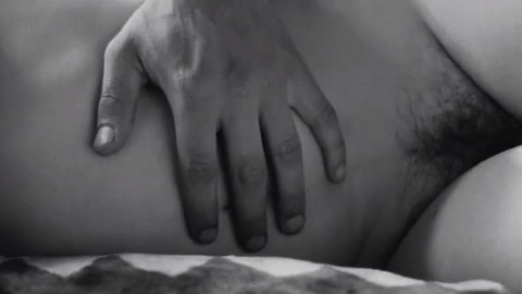 Young Aurora from Tabu Naked. Bush, black and white, close-up. 731051