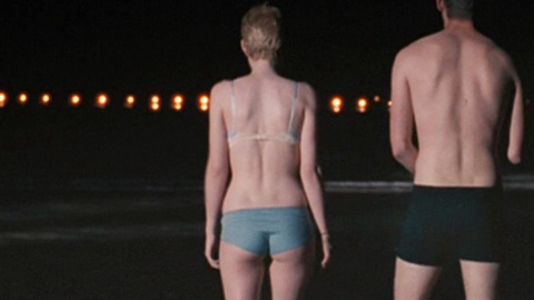 Dakota Fanning in Now is Good (2012) Underwear Beach Blue Underwear 720669