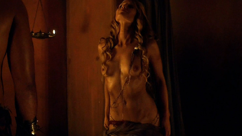 Ellen Hollman Nude as Saxa. Breasts, blonde, body chains. 721526