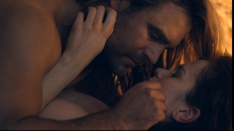 Gwendoline Taylor Naked in Spartacus. Breasts, cleavage, couple. 724429