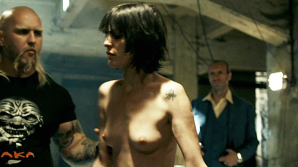 Chica Strip Tease from Neon Flesh Naked. Breasts, fully clothed men, nude. 722591