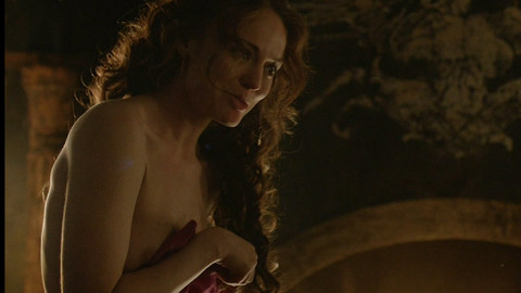 Laura Haddock Nude as Lucrezia Donati. Breasts, long hair, nude. 725150