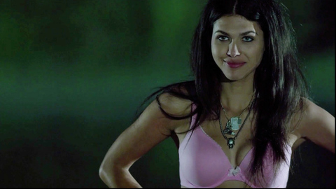 Jess Adams in The Wicked (2013) Underwear Black Hair Cleavage 723817