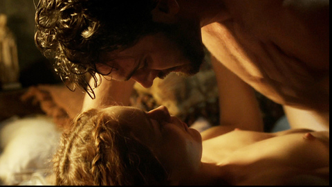 Hera Hilmar Naked in Da Vinci's Demons. Breasts, in bed, nude. 725851