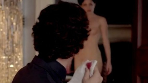 Hottest Irene Adler Scenes. Sexy, brunette, sideboob. 733485
