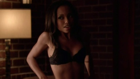 Logan Browning in Hit the Floor (2013-2018) Sexy Underwear Black Black Bra 740931