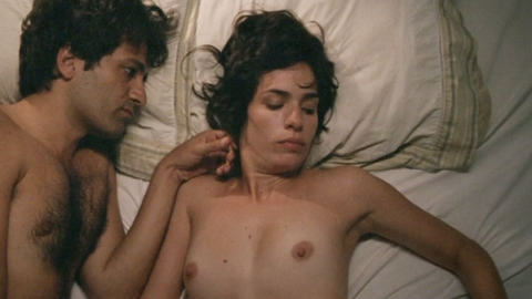 Irma Brown Naked in Neighboring Sounds. Breasts, brunette, couple in bed. 725899