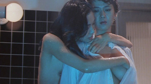 Sachiko Ito Naked in She Cat. Breasts, Lesbian, Asian, hand on breasts. 727015