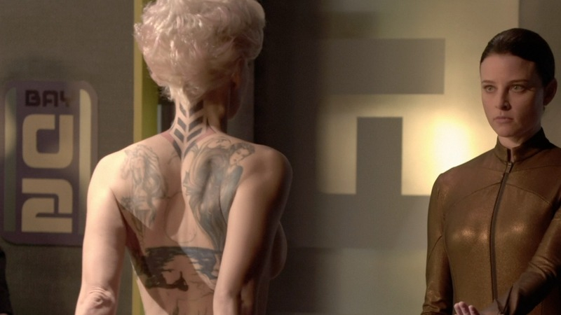 Continuum's Sexiest Scenes with Luvia Petersen. Sexy, Tattoos, back exposed. 728946