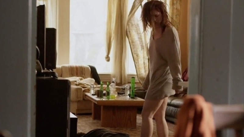 Sexiest Emily Scenes. Sexy, grey shirt, man laying on floor. 729112