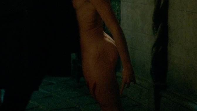 Olivia Chenery Nude as Witch #2. Butt, bald, lifting man. 775184