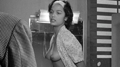 Michèle Bailly Nude in Two Men in Manhattan. Breasts, black hair, fishnets. 729052