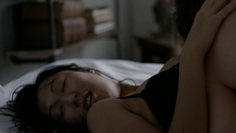 Cleo Gray in Concussion (2013) Underwear Lesbian Black Bra Black Hair 729832