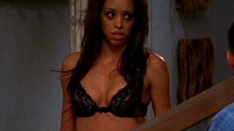 Sexiest Shanti Lowry Scene in Two and a Half Men. Underwear, SFW, black underwear. 729949