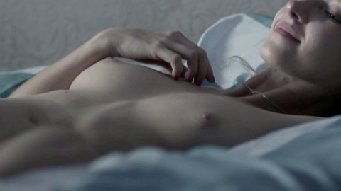 Nudes of Sylwia from Floating Skyscrapers. Breasts, Bush, blonde, laying in bed. 806802
