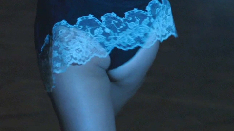 Charlotte Le Bon in Le grand méchant loup (2013) Underwear Black Lace Slip Black Panties 731851