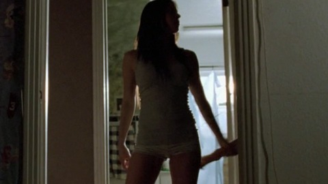 Jana Mashonee in The Dinosaur Experiment (2013) Underwear Doorway Gray Tank Top 743374