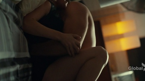 Sara Canning in Remedy (2015) Sexy Black Dress Black Underwear 761743