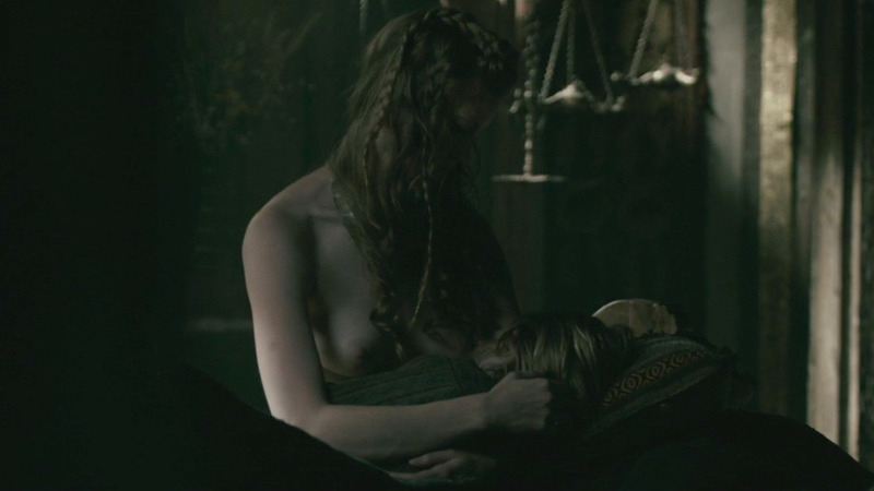 Alyssa Sutherland Nude in Vikings. Breasts, braids, breast feeding. 797260