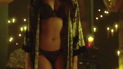 Eiza González in From Dusk Till Dawn: The Series (2014-2016) Sexy Underwear Black Underwear Open Robe 739603
