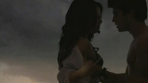 Hottest Katie Stevens Scene in Faking It. Sexy, Underwear, black bra, man undressing woman. 740714