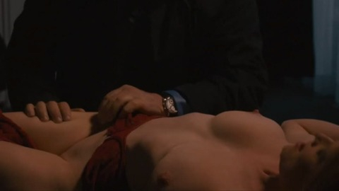Lucy Campbell in Welcome to New York (2014) Breasts Bush Bedroom Bra Pulled Down 741037
