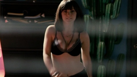 Georgina Reilly in The L.A. Complex (2012) Sexy Underwear Bangs Black Bra 778948