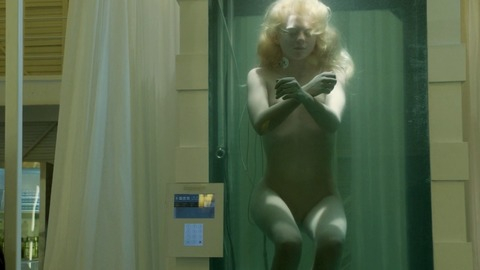 Alexandra Gordon Naked in Hemlock Grove. Breasts, Sexy, arms covering breasts, blonde. 743563