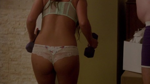 Sexiest Scenes of Mimi from Married. Underwear, SFW, holding weights. 744869