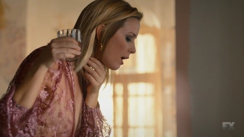 Ruth Kearney in Tyrant (2014-2016) Sexy Blonde Holding Glass 745234